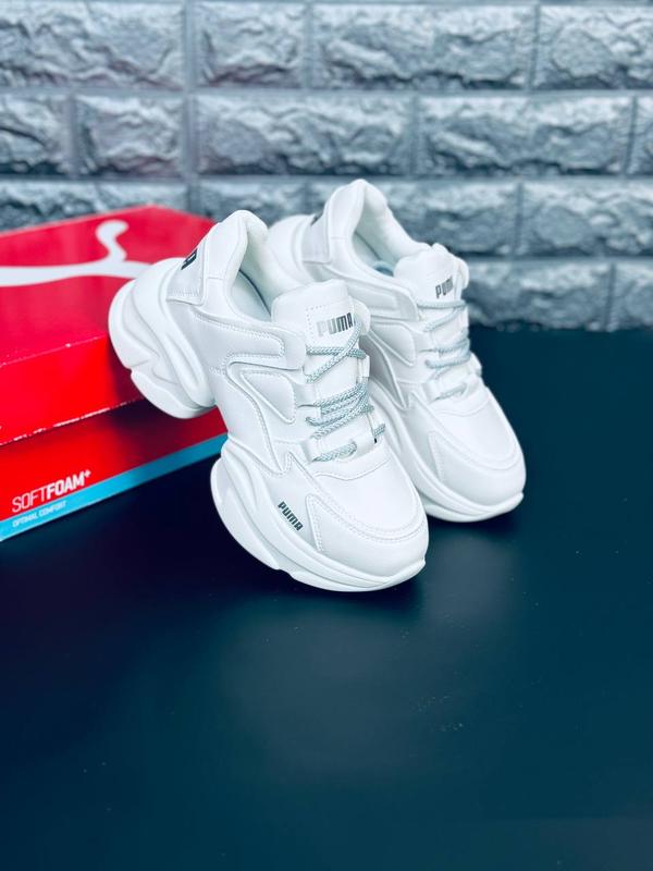 Женские кроссовки puma белые кожаные кроссовки пума — цена 1599 грн в ...