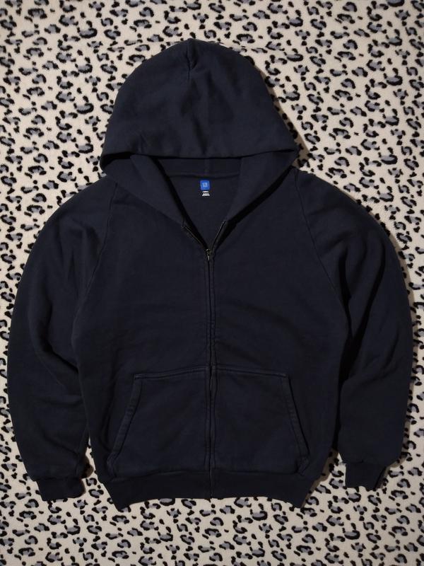 Худі yeezy x gap unreleased navy zip up hoodie — цена 1899
