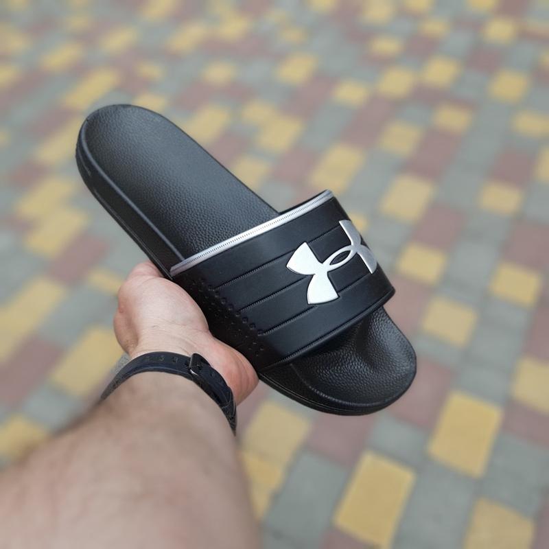 Сланцы мужские under armour, черные (андер армор, вьетнамки, шлепанцы ...