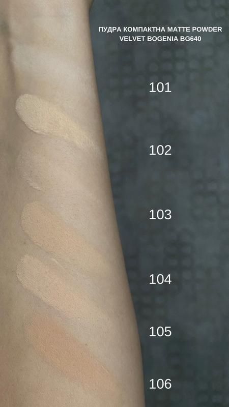 Пудра для лица bogenia velvet matte №101 porcelain фарфор2 фото