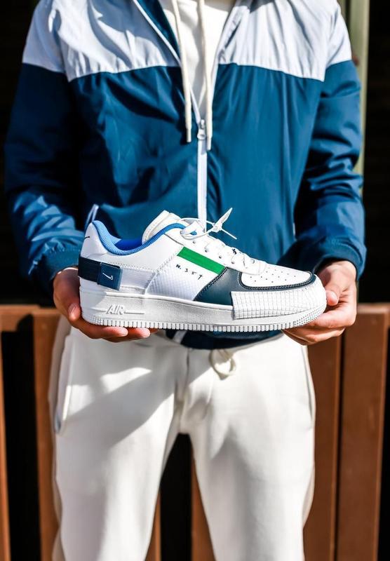 nike air force 1 type white obsidian