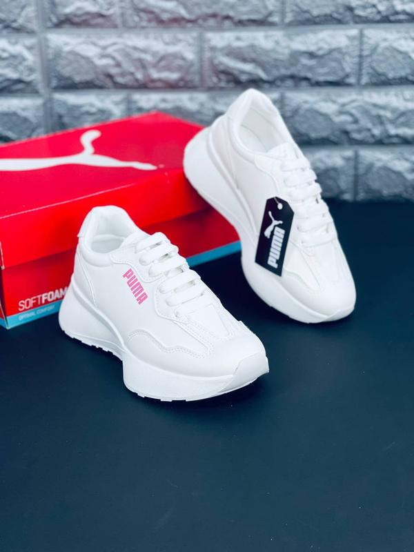 Женские кроссовки puma белые кожаные белые кросовки пума — ціна 1299 ...