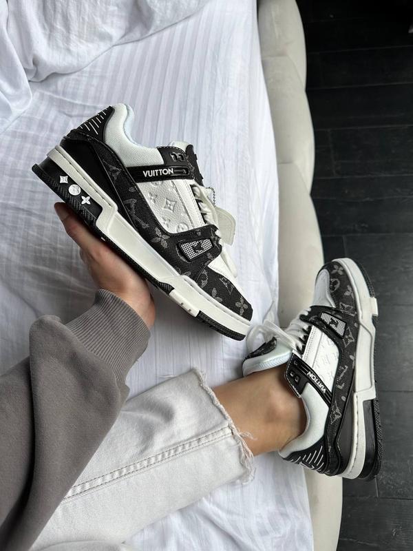 louis vuitton trainer sneaker white black 3200 144253339