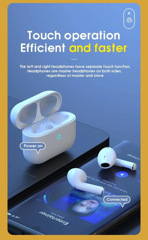 Чёрные tws y42 air buds in-ear pods беспроводные наушники bluetooth 5.3 ...