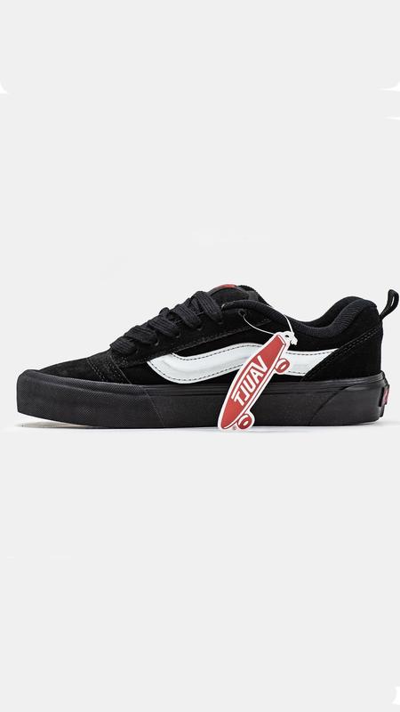 Женские кроссовки vans knu skool / ванс кну скул черные дутые дутыши ...