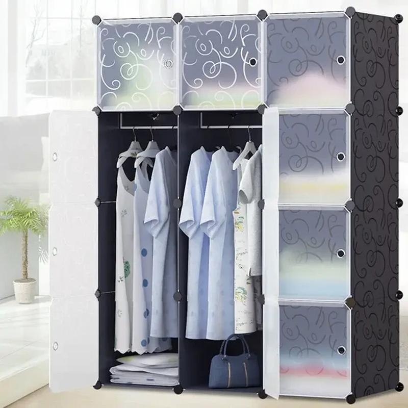 Пластиковый складной шкаф storage cube cabinet «мр 312-62» черный ...
