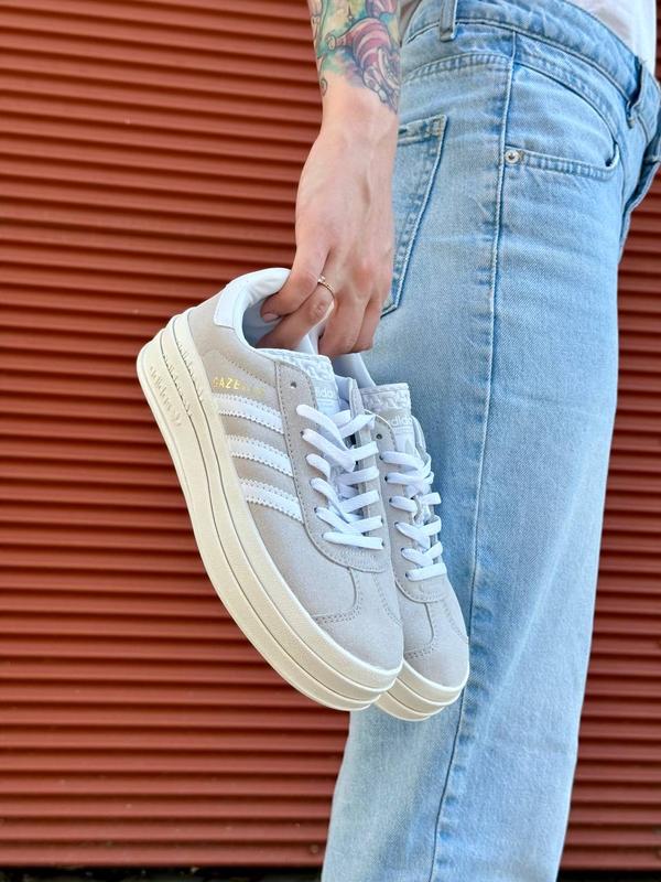 Adidas gazelle light gray discount