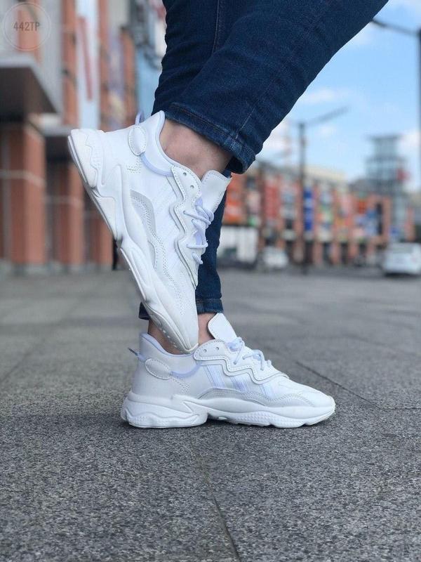 white leather ozweego