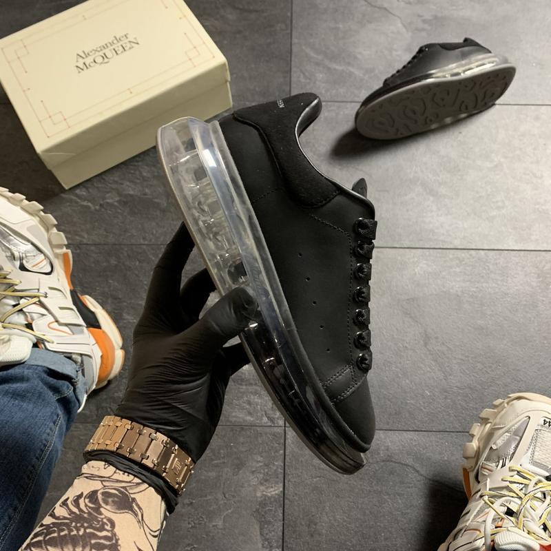 black alexander mcqueen clear sole