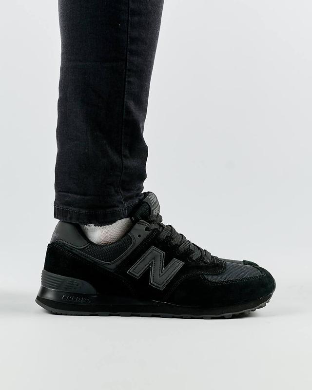 Мужские черные замшевые кроссовки с сеткой в стиле new balance 574 🆕 ...