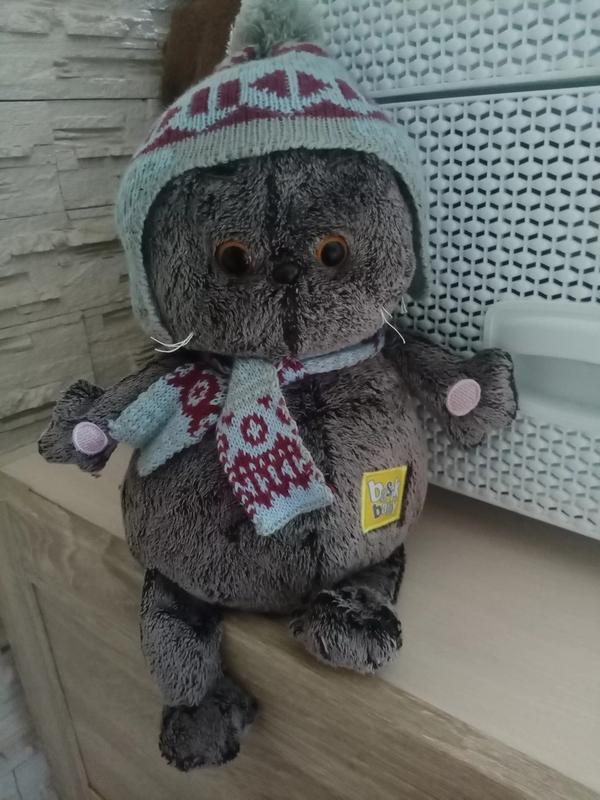 Мягкая игрушка кот басик в одежде, басик в шапочке, басик в шарфике ...