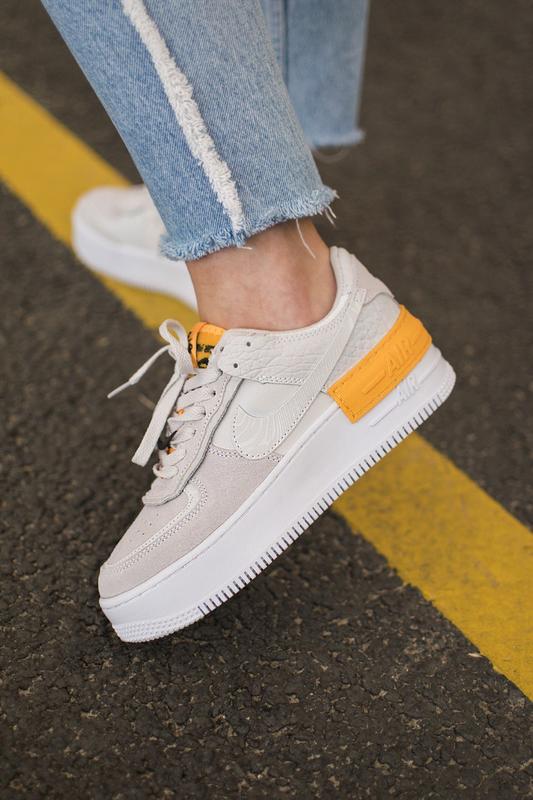 nike air force 1 shadow vast grey laser orange