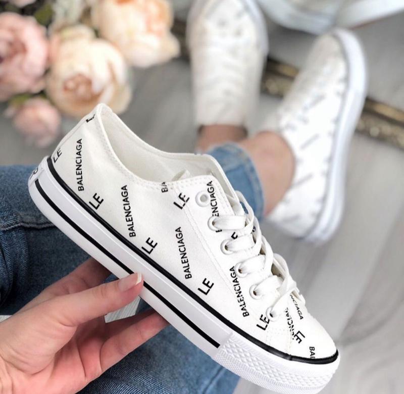 Белые кеды в стиле конверс converse balenciaga 36,37,38,39,40,41 — цена 425  грн в каталоге Кеды ✓ Купить женские вещи по доступной цене на Шафе |  Украина #40935604