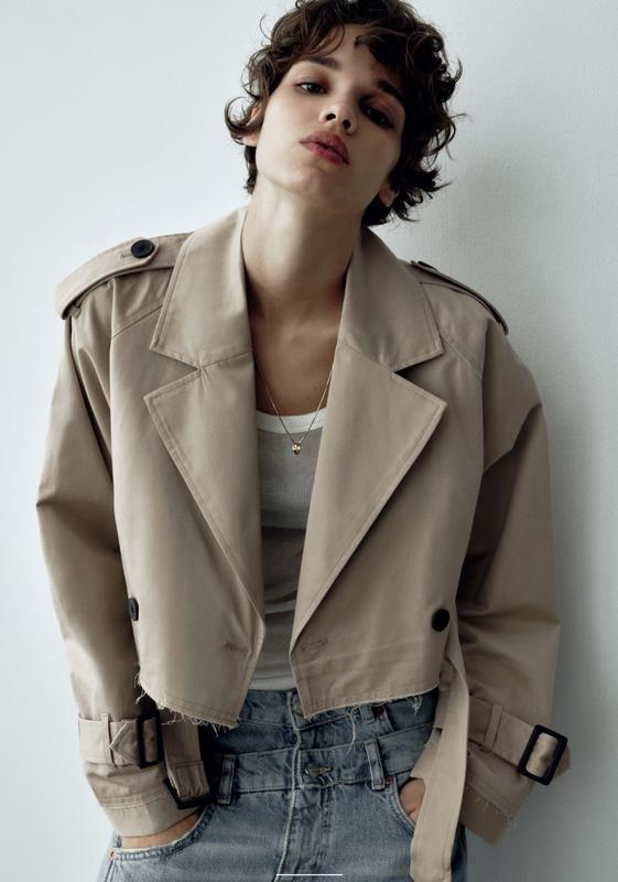 Укорочений тренч zara, короткий тренч зара — цена 1700 грн в каталоге ...
