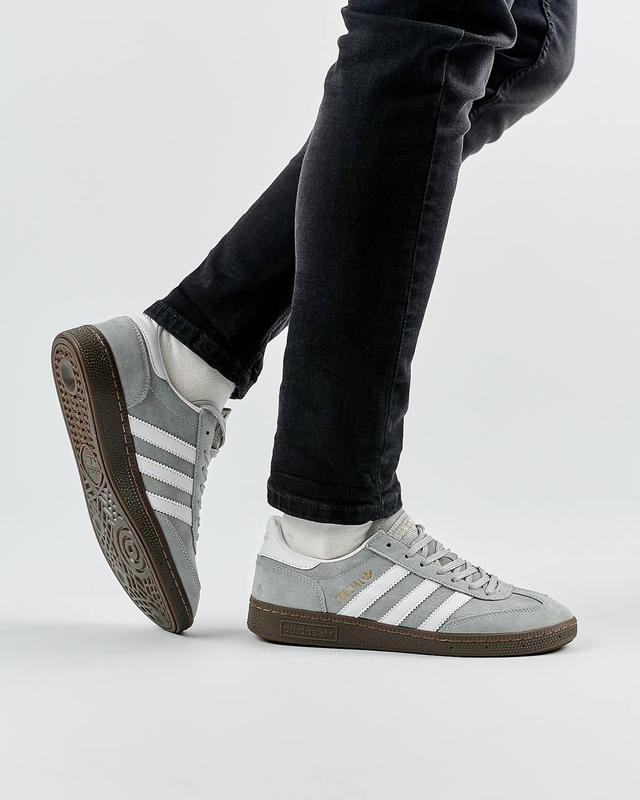 Мужские замшевые кроссовки adidas spezial gray white, мужские кеды ...