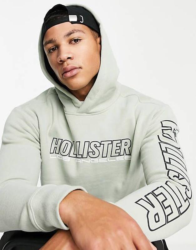 Logo hoodie hollister on sale