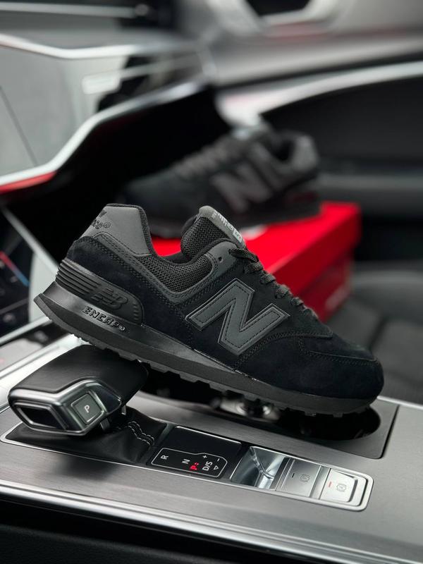 Мужские замшевые черные кроссовки в стиле new balance 574 🆕 нью баланс ...