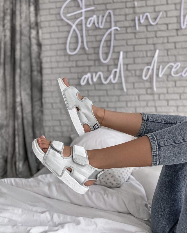 Сандали женские adidas adilette, серые (адидас, адидасы, босоножки ...