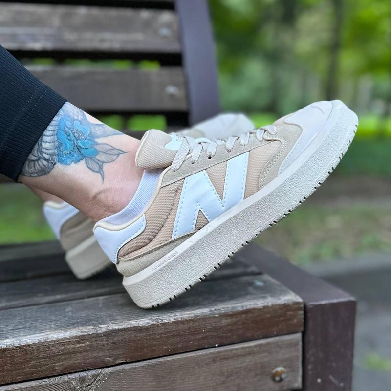 Бежеві жіночі кеди new balance 302, кросівки для дівчини 39 р (24 см ...