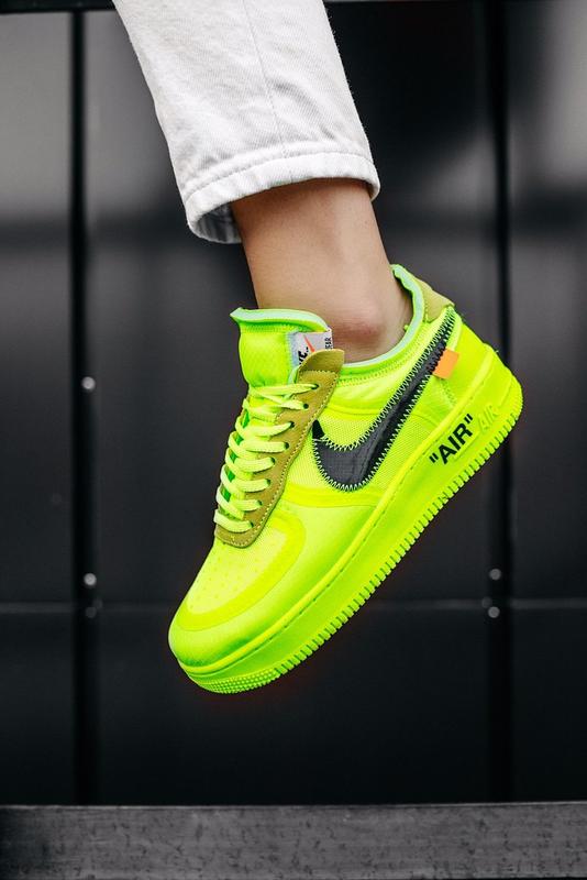Кросівки nike air force 1 off-white volt кроссовки — купить в