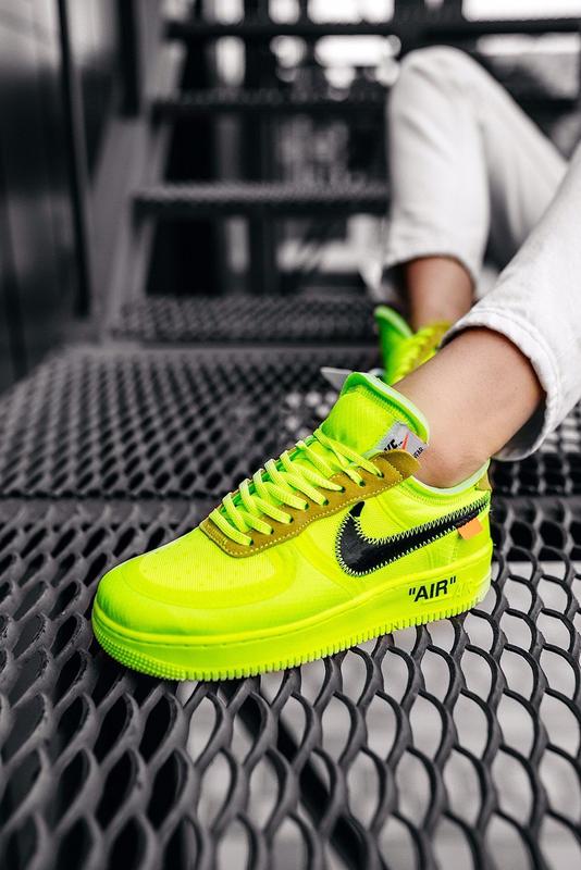 Кросівки nike air force 1 off-white volt кроссовки — купить в