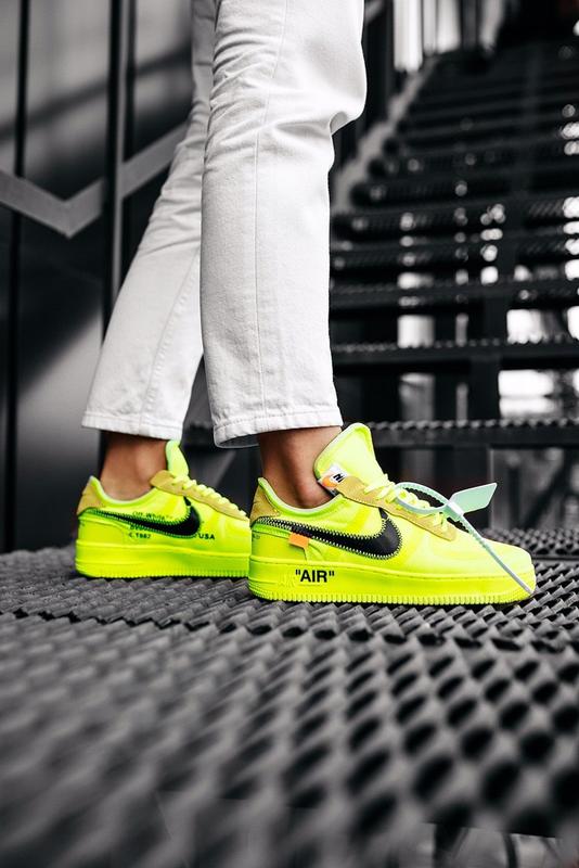 Кросівки nike air force 1 off-white volt кроссовки — купить в