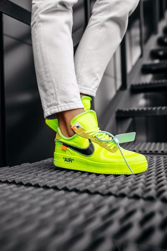 Кросівки nike air force 1 off-white volt кроссовки — купить в