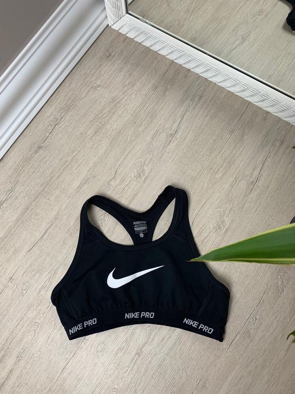 Nike pro женский топик топ серый найк про спортивный черный спорт зал ...