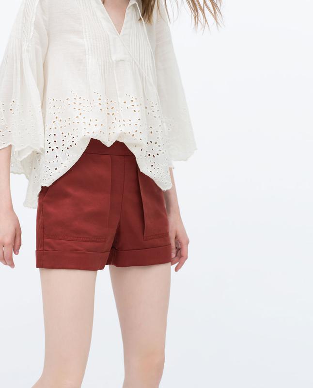 Твидовые шорты женские Zara