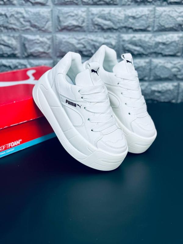 Женские кроссовки белые на высокой платформе puma кроссовки puma белого ...