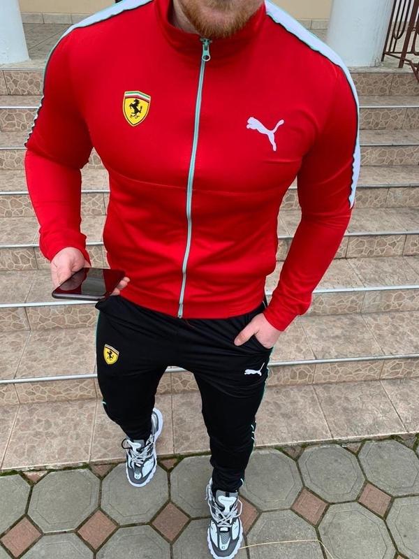 Мужской спортивный костюм комплект олимпийка и штаны брюки puma ferrari ...