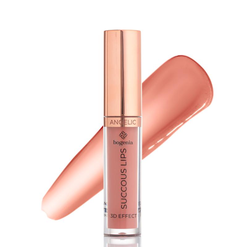 Bg711 помада рідка для губ succous lips angelic 3d effect bogenia, 010 ...