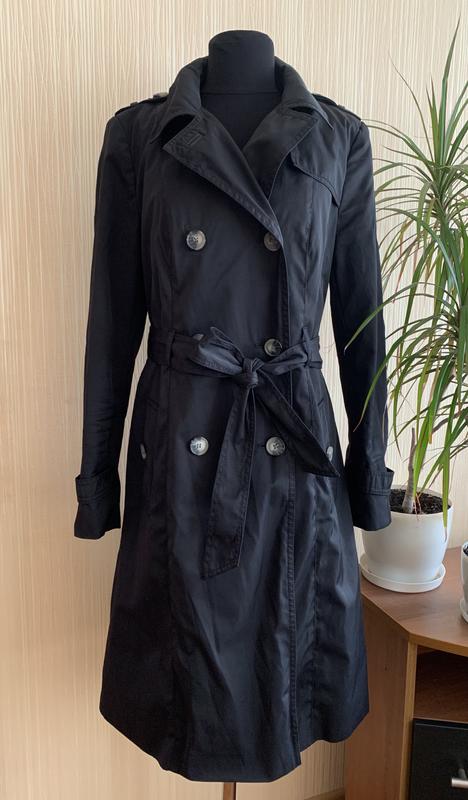 Черный базовый плащ классический тренч debenhams размер xl/l — цена 499 ...