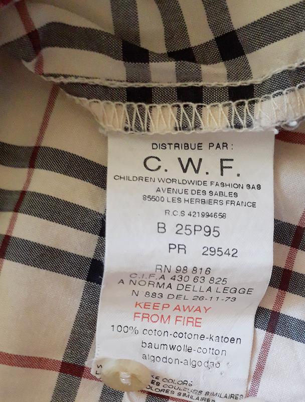 burberry cwf label