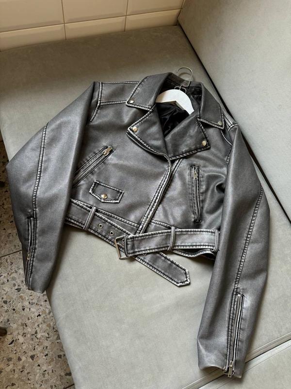 Косуха серая короткая укороченная варенка zara с м л — цена 1799 грн в ...