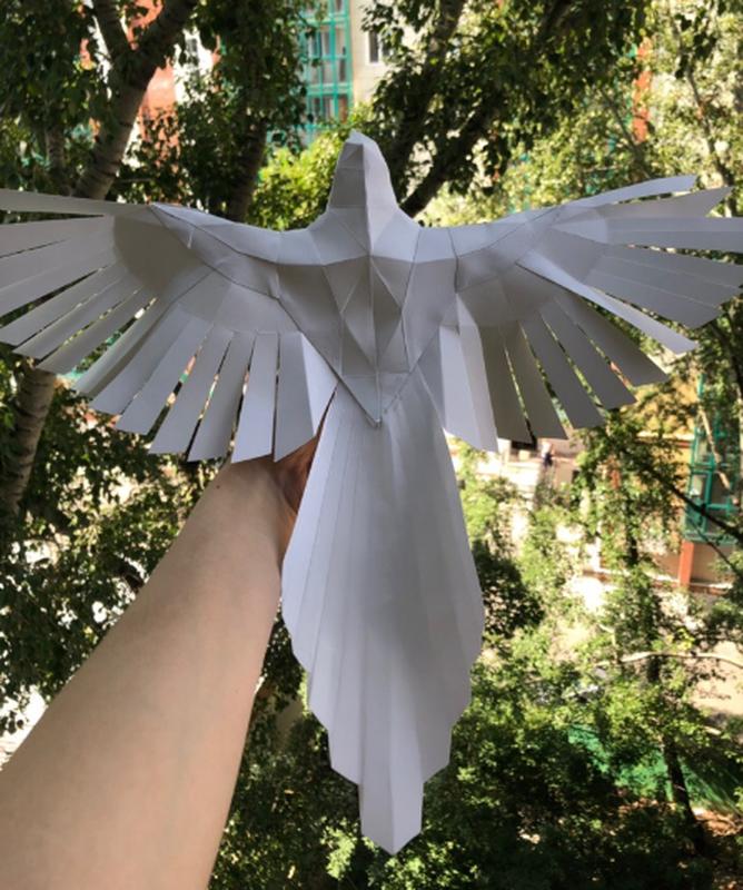 Paperkhan конструктор из картона 3d сорока птица птичка паперкрафт ...