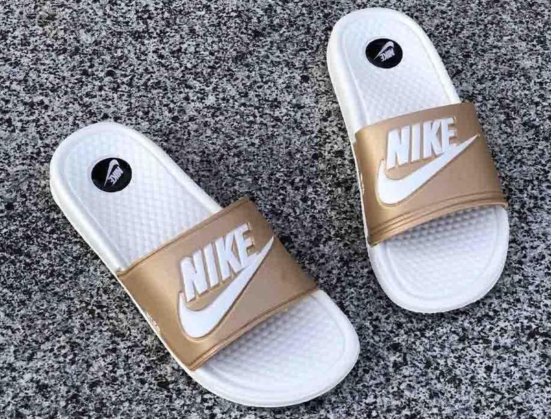 Nike benassi white logo gold 36 1000 147489373