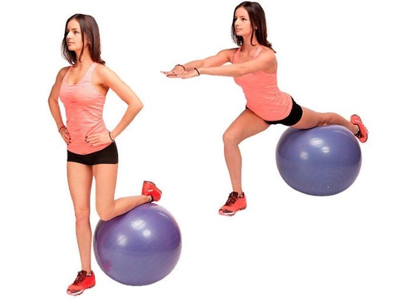 Fitball lunges