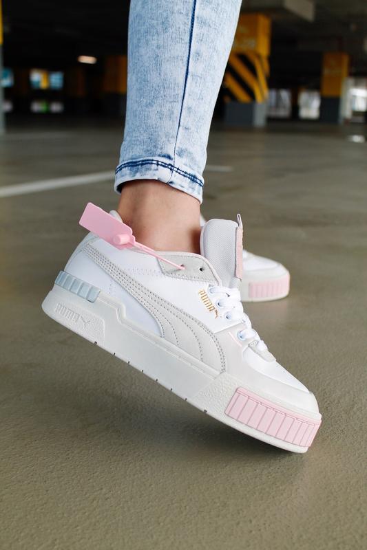 Puma cali shop pink and white