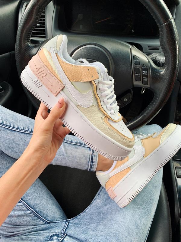 Nike air force shadow white beige 🆕 женские кроссовки найк аир форс 🆕 ...