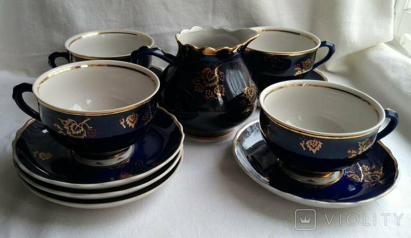 Чайный сервиз кобальт довбиш 11 предметов. — цена 600 грн в каталоге ...