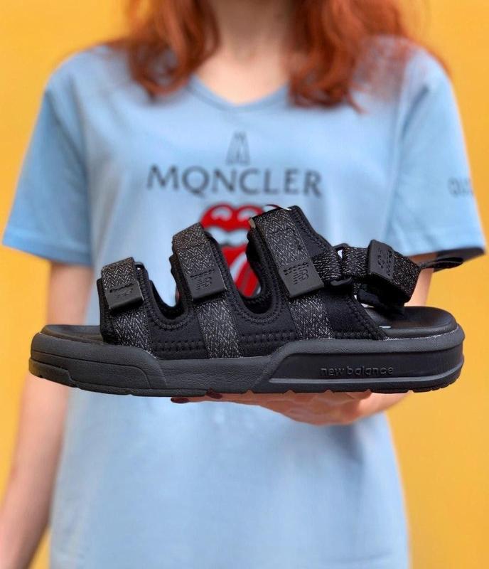 Сандалии new balance black sandals reflective полный рефлектив арт.6343