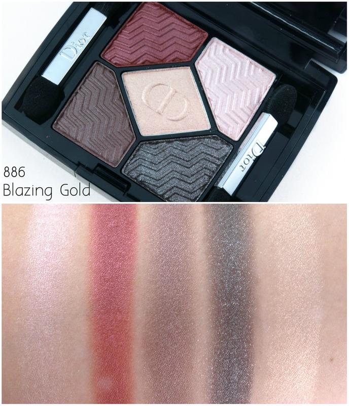 dior 5 couleurs colour eyeshadow palette 886 blazing gold 990 Neon 148088953