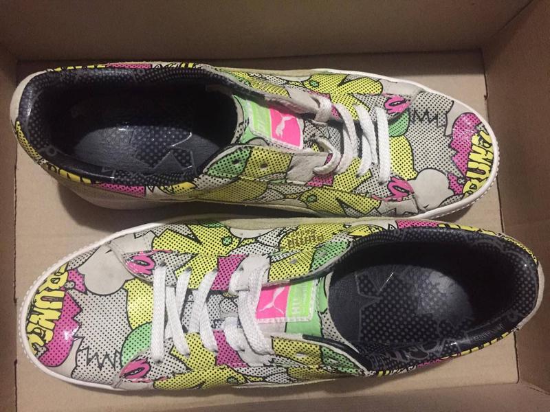 puma basket 68 comic print