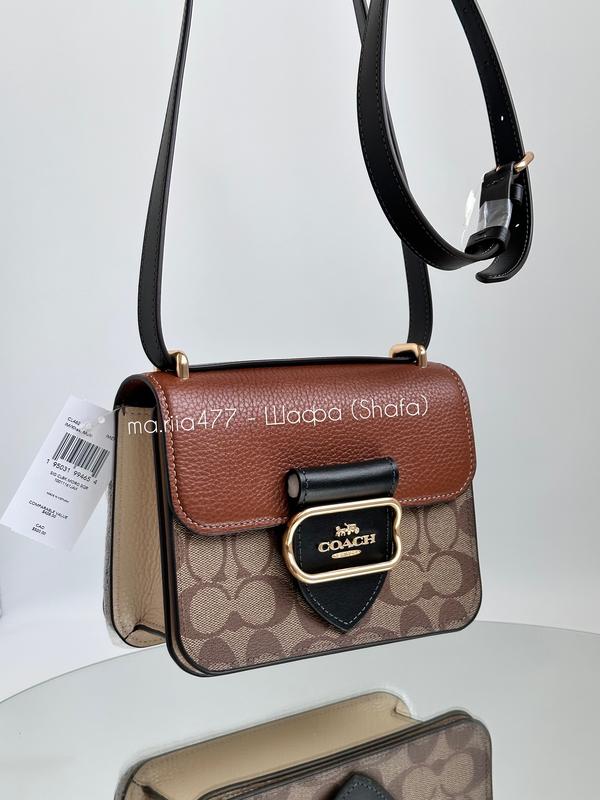 shoulder bag coach bag chr coach coach cl462 morgan square crossbody in colorblock signature canvas 7300