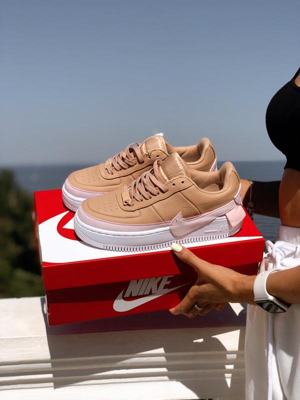 Nike air force 1 jester beige and pink discount