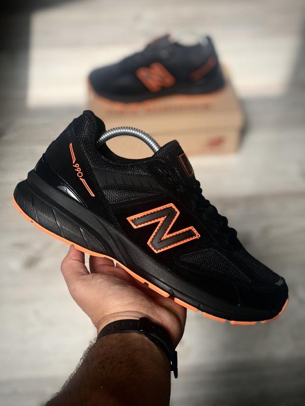 orange and black new balance 990