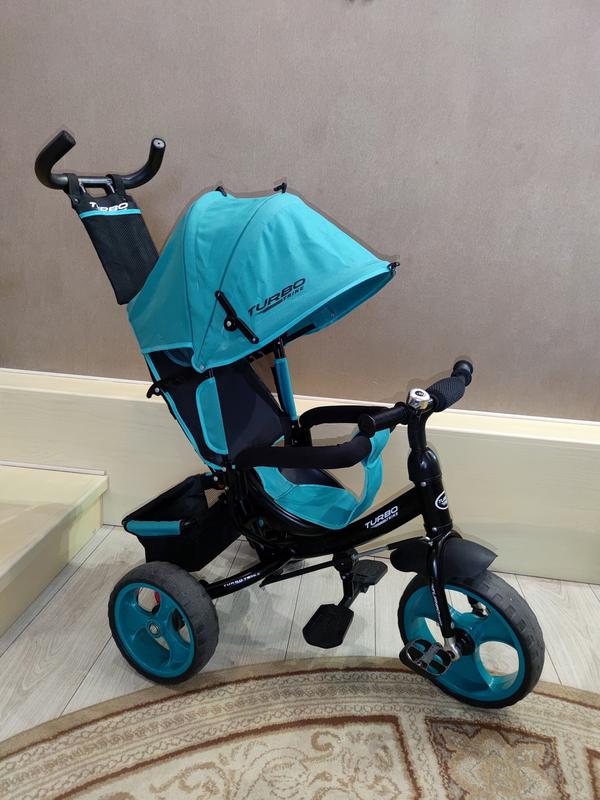 Велосипед с родительской ручкой turbo trike легкий + руль в подарок ...