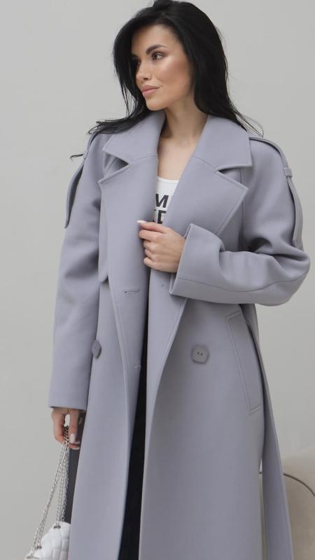 Original brand, пальто женское демисезонное, шерстяное двубортное ...