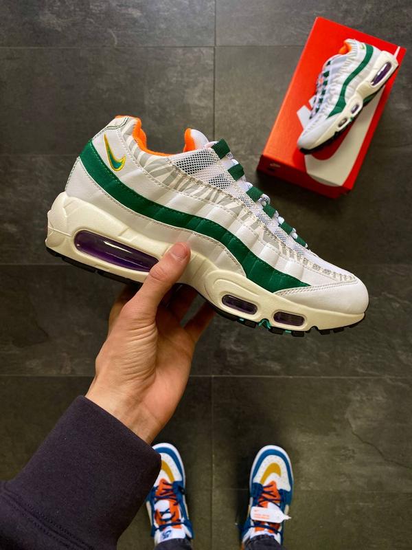 Nike air max 95 black/electric green/platinum tint hot sale